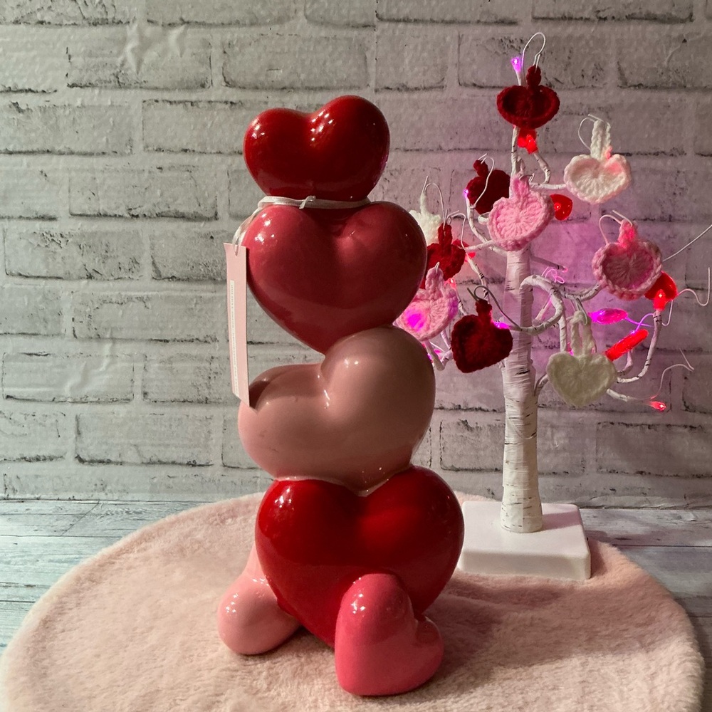 BELLA LUX 14”H Stacked Hearts Valentine Decor - Picture 3 of 7